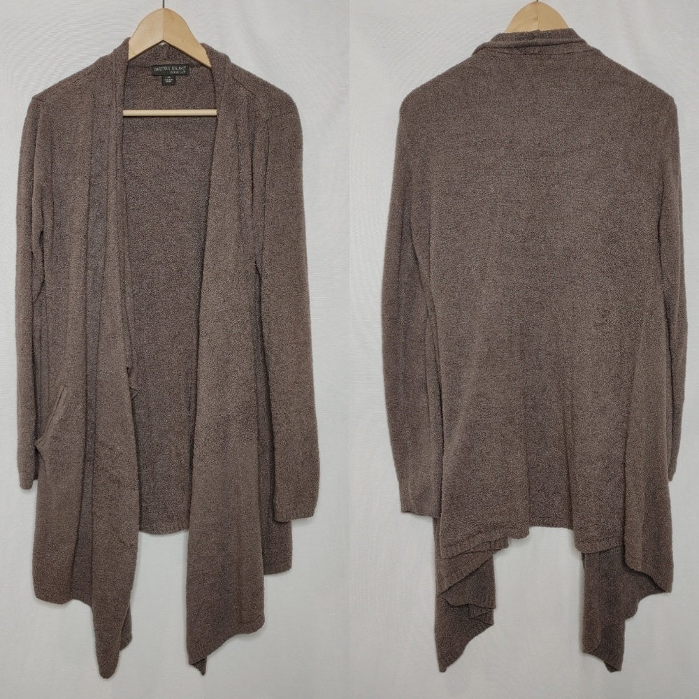 Barefoot Dreams CozyChic Lite Island Wrap‎ Cardigan Relaxed Taupe Tan L XL 903